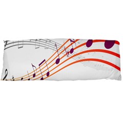 Musical Net Purpel Orange Note Body Pillow Case (dakimakura) by Mariart