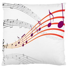 Musical Net Purpel Orange Note Large Cushion Case (one Side) by Mariart