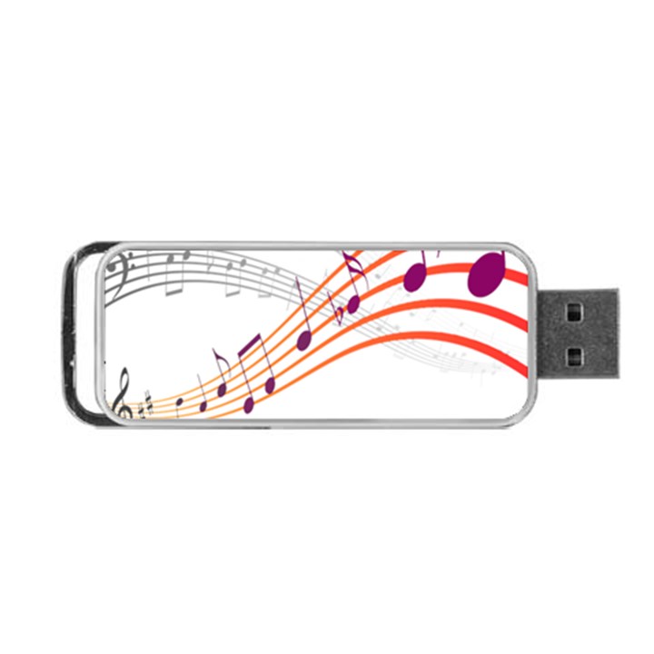 Musical Net Purpel Orange Note Portable USB Flash (One Side)