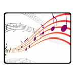 Musical Net Purpel Orange Note Double Sided Fleece Blanket (Small)  45 x34  Blanket Back