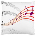 Musical Net Purpel Orange Note Large Flano Cushion Case (One Side) Front