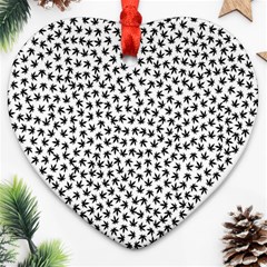 Marijuana Heart Cannabis Black Love Ornament (heart) by Mariart