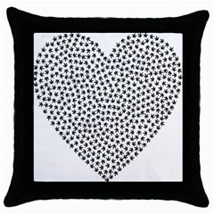 Marijuana Heart Cannabis Black Love Throw Pillow Case (black) by Mariart