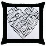 Marijuana Heart Cannabis Black Love Throw Pillow Case (Black) Front