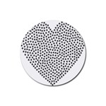 Marijuana Heart Cannabis Black Love Rubber Round Coaster (4 pack)  Front