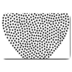 Marijuana Heart Cannabis Black Love Large Doormat 