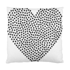 Marijuana Heart Cannabis Black Love Standard Cushion Case (two Sides) by Mariart