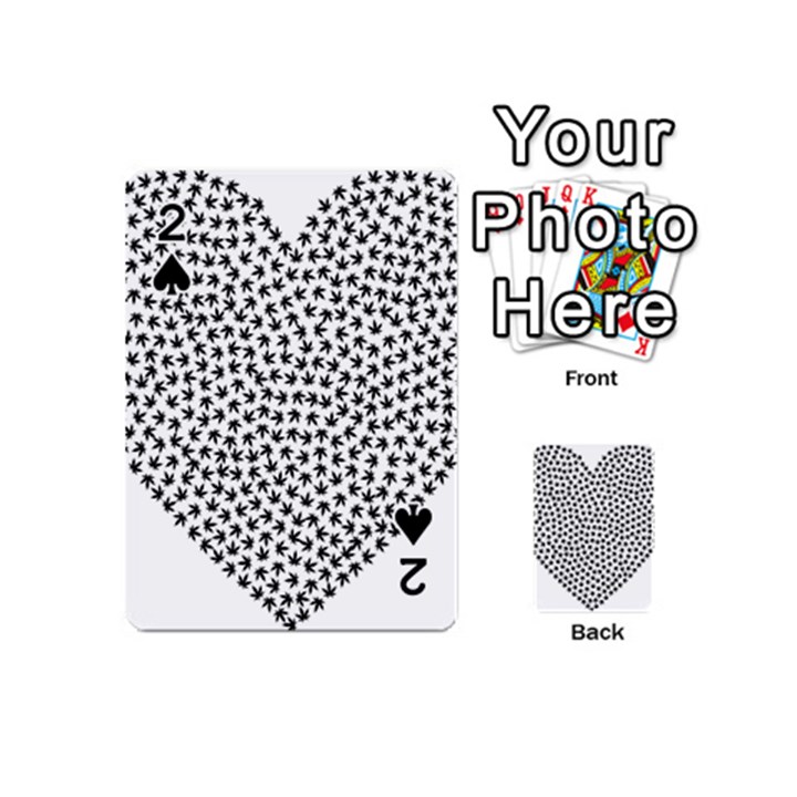 Marijuana Heart Cannabis Black Love Playing Cards 54 (Mini) 