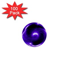 Purple Black Star Neon Light Space Galaxy 1  Mini Buttons (100 Pack) 