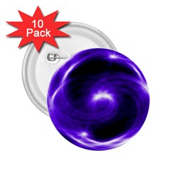 Purple Black Star Neon Light Space Galaxy 2 25  Buttons (10 Pack)  by Mariart