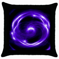 Purple Black Star Neon Light Space Galaxy Throw Pillow Case (black)