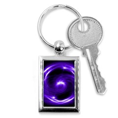 Purple Black Star Neon Light Space Galaxy Key Chains (rectangle) 