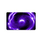 Purple Black Star Neon Light Space Galaxy Magnet (Name Card) Front