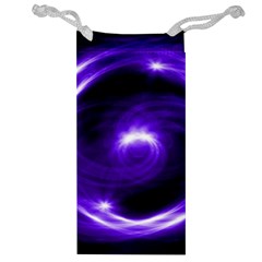 Purple Black Star Neon Light Space Galaxy Jewelry Bag