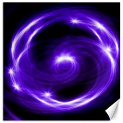 Purple Black Star Neon Light Space Galaxy Canvas 20  X 20   by Mariart