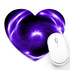 Purple Black Star Neon Light Space Galaxy Heart Mousepads