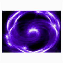 Purple Black Star Neon Light Space Galaxy Large Glasses Cloth (2-side) by Mariart