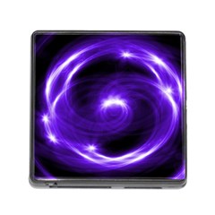 Purple Black Star Neon Light Space Galaxy Memory Card Reader (square)