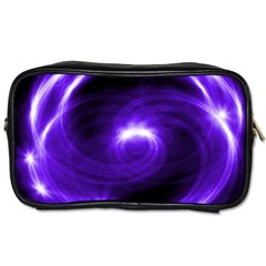 Purple Black Star Neon Light Space Galaxy Toiletries Bags 2-side