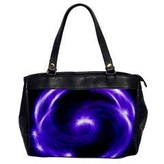 Purple Black Star Neon Light Space Galaxy Office Handbags by Mariart