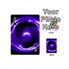 Purple Black Star Neon Light Space Galaxy Playing Cards 54 (mini) 