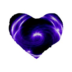 Purple Black Star Neon Light Space Galaxy Standard 16  Premium Heart Shape Cushions