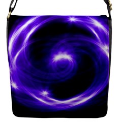 Purple Black Star Neon Light Space Galaxy Flap Messenger Bag (s) by Mariart