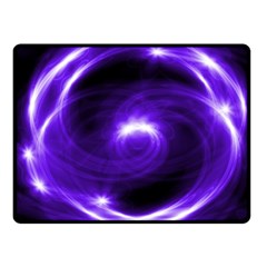 Purple Black Star Neon Light Space Galaxy Double Sided Fleece Blanket (small) 