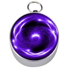 Purple Black Star Neon Light Space Galaxy Silver Compasses