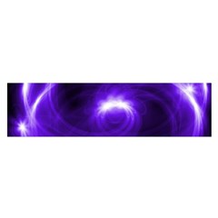 Purple Black Star Neon Light Space Galaxy Satin Scarf (oblong)