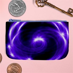 Purple Black Star Neon Light Space Galaxy Large Coin Purse by Mariart