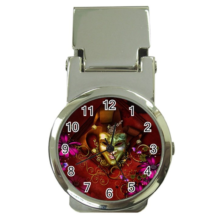 Wonderful Venetian Mask With Floral Elements Money Clip Watches