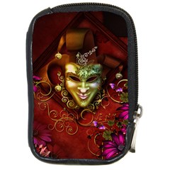 Wonderful Venetian Mask With Floral Elements Compact Camera Cases by FantasyWorld7