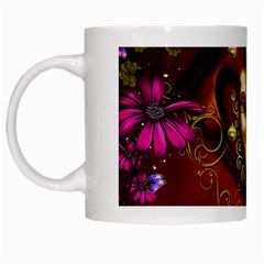 Wonderful Venetian Mask With Floral Elements White Mugs by FantasyWorld7