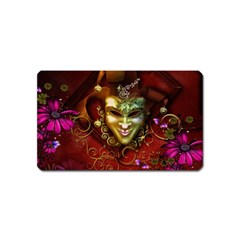 Wonderful Venetian Mask With Floral Elements Magnet (name Card) by FantasyWorld7