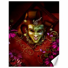 Wonderful Venetian Mask With Floral Elements Canvas 12  X 16   by FantasyWorld7