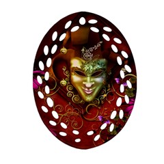 Wonderful Venetian Mask With Floral Elements Ornament (oval Filigree) by FantasyWorld7