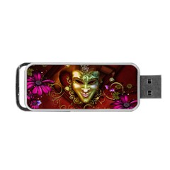 Wonderful Venetian Mask With Floral Elements Portable Usb Flash (one Side) by FantasyWorld7