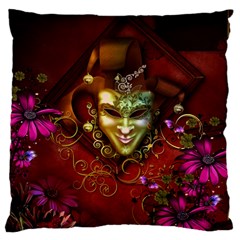 Wonderful Venetian Mask With Floral Elements Standard Flano Cushion Case (two Sides) by FantasyWorld7