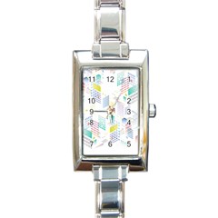 Layer Capital City Building Rectangle Italian Charm Watch