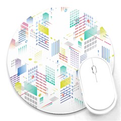 Layer Capital City Building Round Mousepads