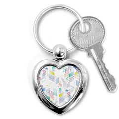 Layer Capital City Building Key Chains (heart) 