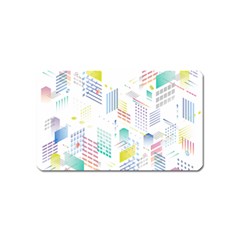 Layer Capital City Building Magnet (name Card) by Mariart