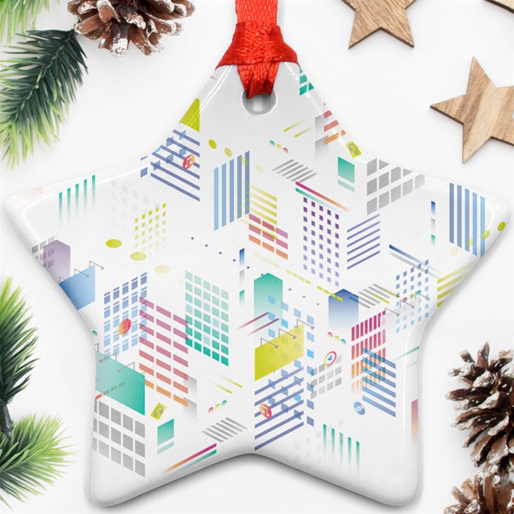 Layer Capital City Building Star Ornament (Two Sides)