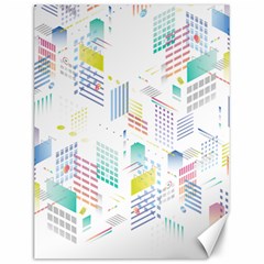 Layer Capital City Building Canvas 12  X 16   by Mariart