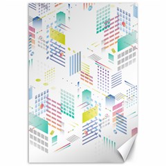 Layer Capital City Building Canvas 12  X 18   by Mariart