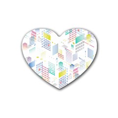 Layer Capital City Building Rubber Coaster (heart) 