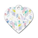 Layer Capital City Building Dog Tag Heart (One Side) Front