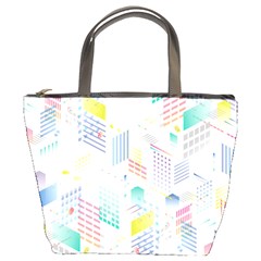 Layer Capital City Building Bucket Bags by Mariart