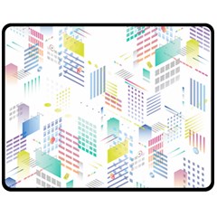 Layer Capital City Building Fleece Blanket (medium)  by Mariart